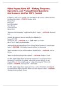 Alpha Kappa Alpha MIP - History&comma; Programs&comma;  Operations&comma; and Protocol Exam Questions  And Answers Verified 100&percnt; Correct 