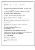 IPMA Exam Questions With Complete Solutions