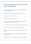 D771 WGU Quantitative Literacy Exam with precise detailed answers