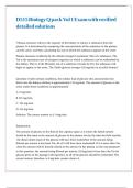 D515 Biology Q pack Vol 1 Exam with verified detailed solutions