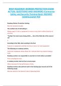 BNSF ROADWAY WORKER PROTECTION EXAM  ACTUAL QUESTIONS AND ANSWERS &lpar;Contractor  Safety and Security Training Quiz&rpar; INSTANT  DOWNLOAND PDF 