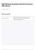 DEP PQS Exam Questions with Correct Answers  100&percnt; Solved