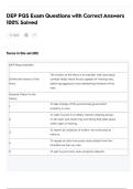 DEP PQS Exam Questions with Correct Answers  100&percnt; Solved