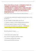 POLS 1101 FINAL EXAM &ndash; INTRODUCTION TO  AMERICAN POLITICS&sol; US FEDERAL  GOVERNMENT COMPLETELY UPDATED 2025 2026 EDITION &vert; VERIFIED QUESTIONS & 100&percnt;  ACCURATE ANSWERS &vert; GUARANTEED A&plus;  PERFORMANCE