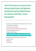 FDNY F78 Cleaning and Testing of Smoke  Detectors Exam Practice Test Questions  And Correct Answers &lpar;Verified Answers&rpar;  Plus Rationales 2026 Q&A &vert; Instant  Download Pdf