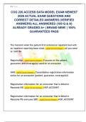 COG 220 ACCESS DATA MODEL EXAM NEWEST  2026 ACTUAL EXAM QUESTIONS AND  CORRECT DETAILED ANSWERS &lpar;VERIFIED  ANSWERS&rpar; ALL ANSWERED &lbrace;180 Q & A&rcub;  ALREADY GRADED A&plus; &vert; BRAND NEW&excl; &vert; 100&percnt;  GUARANTEED PASS 