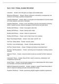 SLS 1501 FINAL EXAM REVIEW