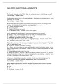 SLS 1501 QUESTIONS & ANSWERS