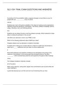  SLS 1501 FINAL EXAM QUESTIONS AND ANSWERS