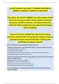 NC BLET HAZMAT Exam 2025 &vert;&vert; VERIFIED QUESTIONS &  CORRECT ANSWERS &vert;&vert; UPDATED STUDY GUIDE 