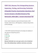 FDNY S16&colon; Gaseous Fire Extinguishing Systems  Inspection&comma; Testing&comma; and Servicing Technician  &lpar;Citywide&rpar; Practice Examination Questions And  Correct Answers &lpar;Verified Answers&rpar; Plus  Rationales 2026 Q&A &vert; Instant Download Pdf 