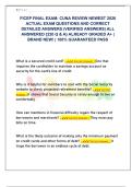 FICEP FINAL EXAM&colon; CUNA REVIEW NEWEST 2026  ACTUAL EXAM QUESTIONS AND CORRECT  DETAILED ANSWERS &lpar;VERIFIED ANSWERS&rpar; ALL  ANSWERED &lbrace;220 Q & A&rcub; ALREADY GRADED A&plus; &vert;  BRAND NEW&excl; &vert; 100&percnt; GUARANTEED PASS 