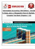 Intermediate Accounting &lpar;19th Edition&rpar; &ndash; Donald E&period; Kieso&comma; Jerry J&period; Weygandt & Terry D&period; Warfield &ndash; Complete Test Bank &lpar;Chapters 1&ndash;23&rpar;