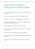 MPDS MODULE 2 QUIZ EXAM QUESTIONS WITH CORRECT ANSWERS