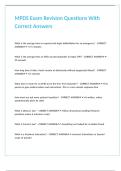 MPDS Exam Revision Questions With Correct Answers