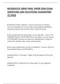 MCKISSOCK USPAP FINAL PAPER 2026 EXAM QUESTIONS AND SOLUTIONS GUARANTEED TO PASS