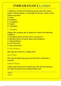 FNDH 620 - EXAM 1 QUESTIONS AND ANSWERS 2025