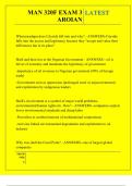 MAN 320F EXAM 3 AROIAN QUESTIONS AND ANSWERS 2025