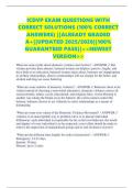 ICDVP EXAM QUESTIONS WITH CORRECT SOLUTIONS &lpar;100&percnt; CORRECT ANSWERS&rpar; &vert;&vert;ALREADY GRADED A&plus;&vert;&vert;UPDATED 2025&sol;2026&vert;&vert;100&percnt; GUARANTEED PASS&vert;&vert;<<NEWEST VERSION>>