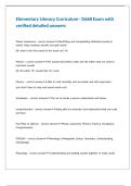 Elementary Literacy Curriculum - D668 Exam with verified detailed answers