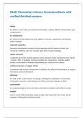 D668- Elementary Literacy Curriculum Exam with verified detailed answers