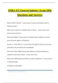OSHA 511 General Industry Exam 2026 Questions and Answers