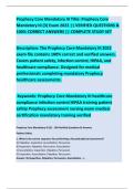 Prophecy Core Mandatory III Title&colon; Prophecy Core  Mandatory III &lpar;3&rpar; Exam 2022 &vert;&vert; VERIFIED QUESTIONS &  100&percnt; CORRECT ANSWERS &vert;&vert; COMPLETE STUDY SET  