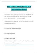 BDS Modules B17-B21 Exam 2026 Questions and Answers
