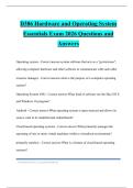 D386 Hardware and Operating System Essentials Exam 2026 Questions and Answers