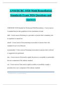 ANSI&sol;IICRC S520 Mold Remediation Standards Exam 2026 Questions and Answers