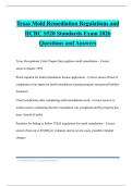 Texas Mold Remediation Regulations and IICRC S520 Standards Exam 2026 Questions and Answers