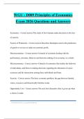 WGU - D089 Principles of Economics Exam 2026 Questions and Answers