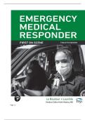 TEST BANK FOR Emergency Medical Responder&colon; First on Scene 12th Edition by Chris Le Baudour&comma; Kaitlyn Laur&eacute;lle&comma; Keith Wesley ISBN&colon; 978-0138100407 COMPLETE GUIDE ALL CHAPTERS COVERED 100&percnt; VERIFIED A&plus; GRADE ASSURED&excl;&excl;&excl;&excl;&excl;NEW LATEST UPDATE&excl;&excl;&excl;&excl;&excl;