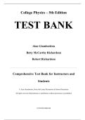 College Physics 5th Edition - Test Bank by Alan Giambattista&comma; Betty McCarthy Richardson&comma; Robert Richardson