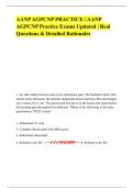 AANP AGPCNP PRACTICE &sol; AANP AGPCNP Practice Exams Updated &vert; Real Questions & Detailed Rationales