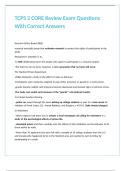TCPS 2 CORE Review Exam Questions With Correct Answers