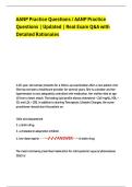 AANP Practice Questions &sol; AANP Practice Questions &vert; Updated &vert; Real Exam Q&A with Detailed Rationales