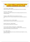Dell Tech Direct Questions with Correct Answers &ndash; 100&percnt; Pass Study Guide