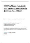 TNCC Final Exam Study Guide 2025 &ndash; Key Concepts & Practice Questions