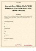 Hootsuite Exam A&B ALL COMPLETE 500 Questions and Detailed Answers LATEST UPDATE THIS YEAR