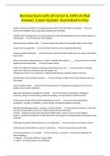 Business Exam with all Correct & 100&percnt; Verified Answers &vert;Latest Update&vert; Guaranteed to Pass