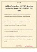 HUC Certification Exam COMPLETE Questions and Detailed Answers LATEST UPDATE THIS YEAR