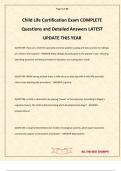 Child Life Certification Exam A & B COMPLETE Questions and Detailed Answers LATEST UPDATE THIS YEAR