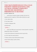 NURS 3366 PATHOPHYSIOLOGY FINAL EXAM  FOR RN&sol;PN VERIFIED QUESTIONS & 100&percnt;  ACCURATE ANSWERS &vert; COMPLETELY  UPDATED 2025&ndash;2026 EDITION A&plus;  PERFORMANCE GUARANTEED 