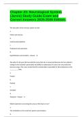 Chapter 23&colon; Neurological System &lpar;Jarvis&rpar; Study Guide Exam and Correct Answers 2025-2026 Edition&period;