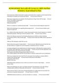 ACMA BCMAS Test with All Correct & 100&percnt; Verified Answers&vert; Guaranteed to Pass
