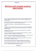 WDI Exam with complete solutions latest version&period;