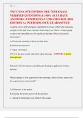 TNCC ENA 9TH EDITION PRE TEST EXAM  VERIFIED QUESTIONS & 100&percnt; ACCURATE  ANSWERS &vert; COMPLETELY UPDATED 2025&ndash;2026  EDITION A&plus; PERFORMANCE GUARANTEED