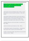 Boiler Exam Sample Latest Edition 2025-2026&period; Questions & Correct Answers&period; Graded A