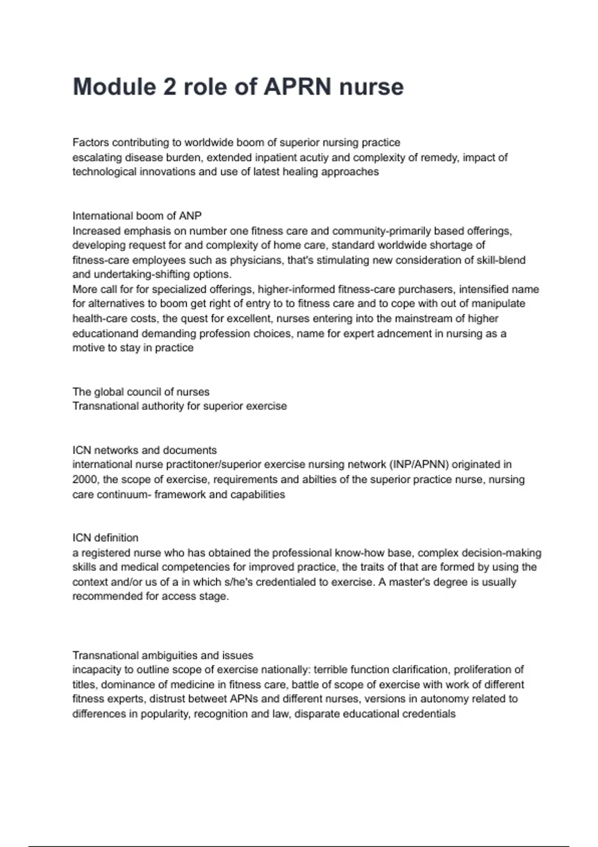 Module 2 role of APRN nurse NEWEST 2026/2027 ACTUAL EXAM COMPLETE ...